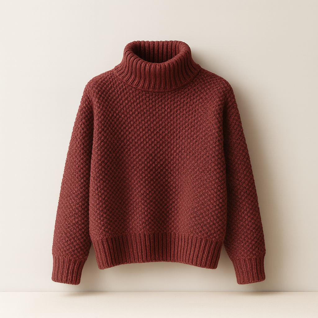 Dames Turtleneck Cardigan – Warme Dikke Breisteek Pullover