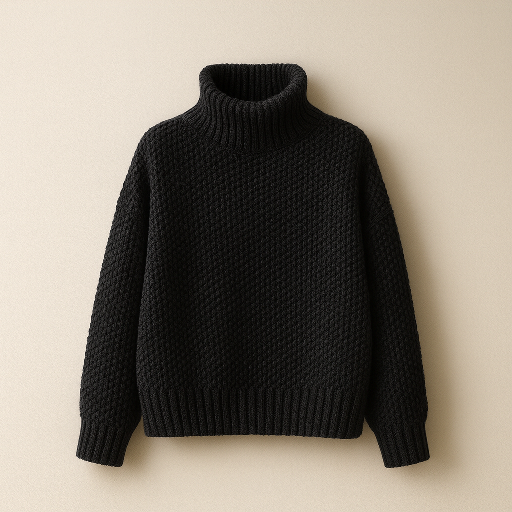 Dames Turtleneck Cardigan – Warme Dikke Breisteek Pullover