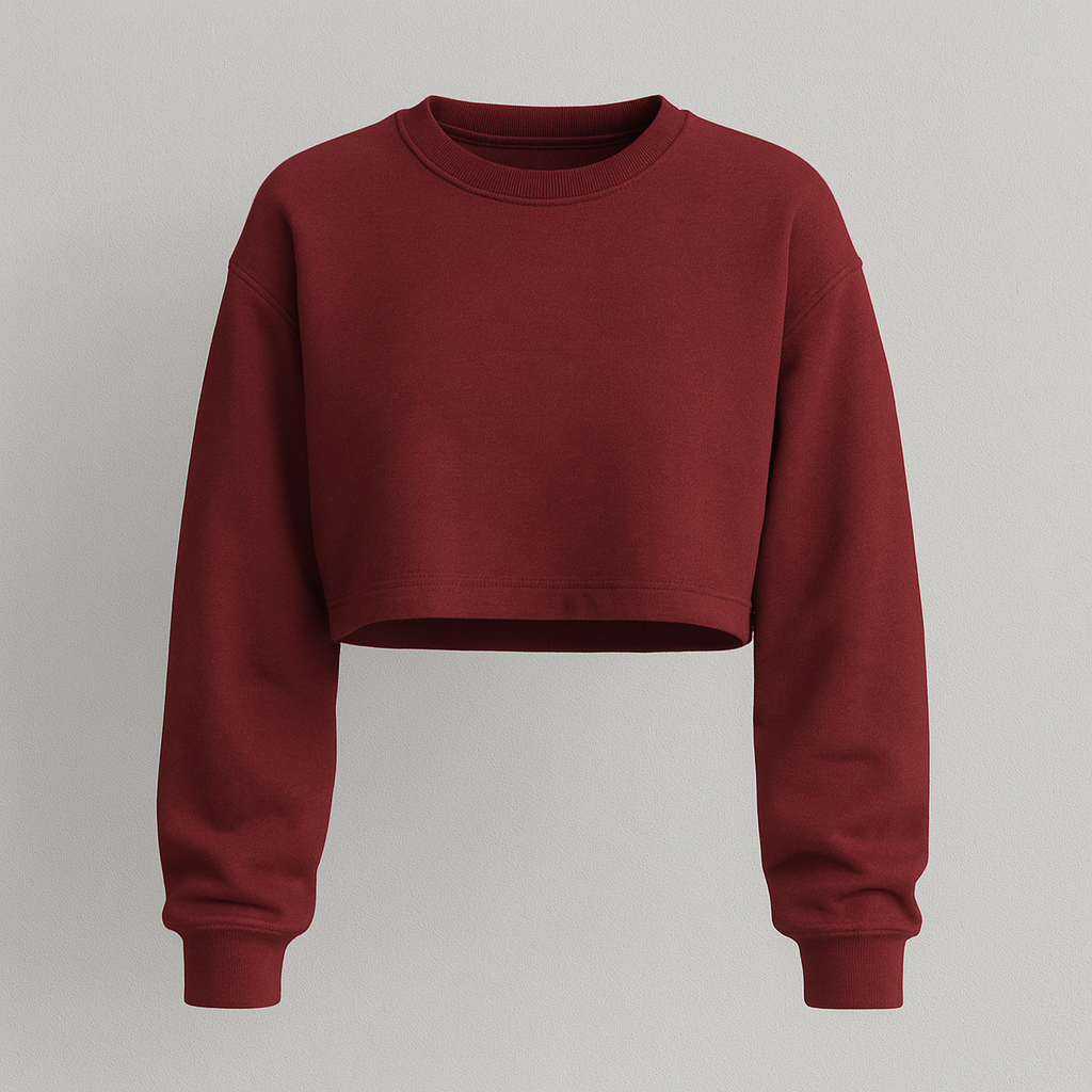 Tijdloze Katoen Long Sleeve Crop Top