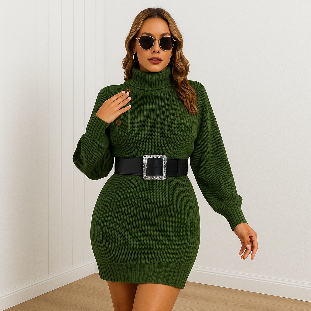 Sweater Dress Dames Zonder Riem – Comfortabel, Tijdloos & Stijlvol